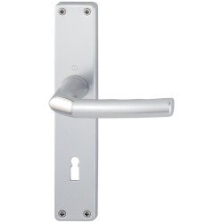 Langschildgarnitur Birm.1117/202SP Alu.F1 OB 72mm DIN L/R HOPPE
