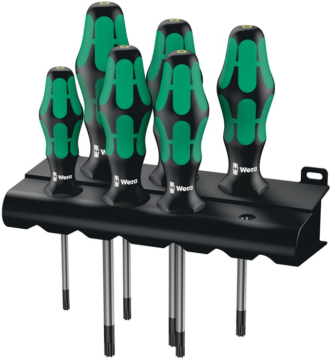 Schraubendrehersatz 367/6 TORX BO 6-tlg.TORX® m.Bohr.2K-Griff Rundkl.WERA