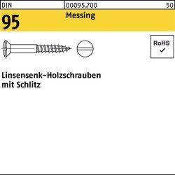 Holzschraube DIN 95 LIKO Schlitz 3,5x 12 Messing 200 Stück