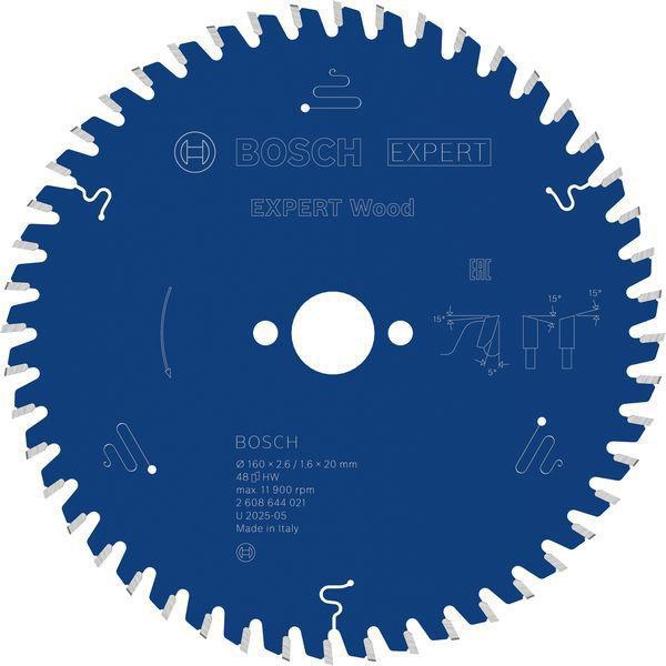 Kreissägeblatt Expert Wood AD 160mm Z.48 WZ Bohr.20mm Schnitt-B.2,6mm
