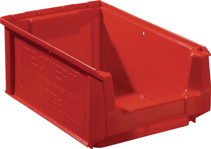 Sichtlagerkasten L350/300xB210xH140mm PE rot TECWERK