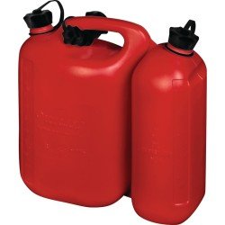 Kraftstoffdoppelkanister PROFI 5,5+3l rot HDPE L316xB145xH312mm HÜNERSDORFF