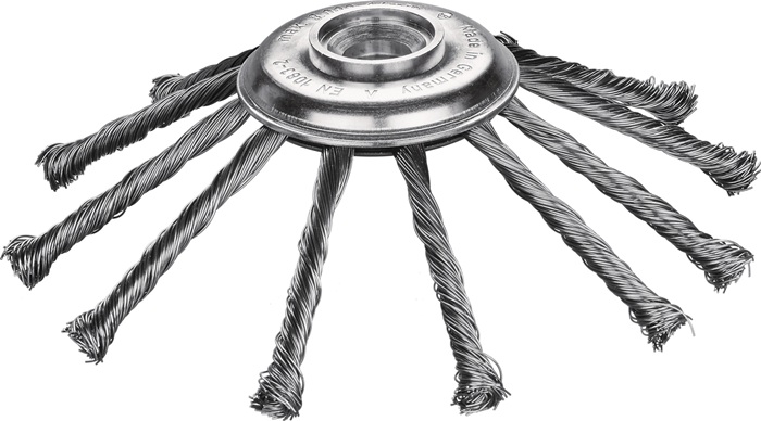 Rundbürste ZKM Drahtstärke 0,50 mm,36 Zöpfe Stahldraht STH 12mm