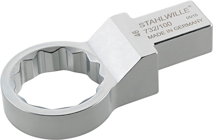 Ring-Einsteckwerkzeug 732/100 SW 46mm 22x28mm CV-Stahl STAHLWILLE