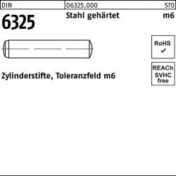 Zylinderstift DIN 6325 2,5 m6x 6 Stahl gehärtet Toleranz m6 1000 Stück