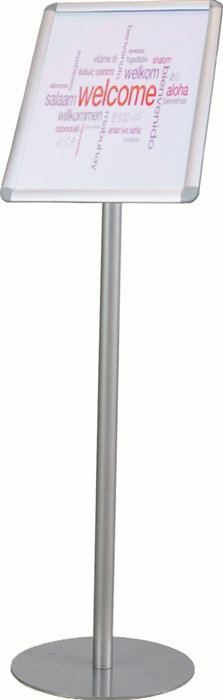 Prospektständer H900xB252mm silber m.Klapprahmen DIN A4