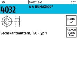Sechskantmutter ISO 4032 M8 A 4 BUMAX109 100 Stück BUFAB