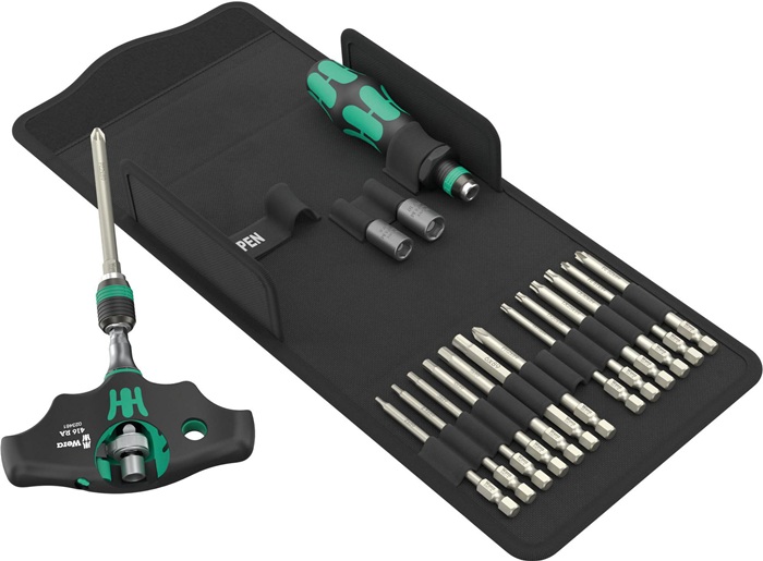 Schraubendrehersatz Kraftform Kompakt 400 RA SHK Set 1 19-tlg.m.Wechselkl.WERA