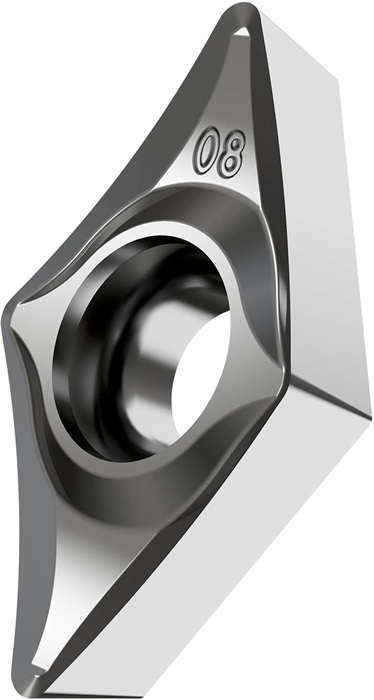 Drehwendeschneidplatte ISO DCGT 11T302E-SF3:H07 Bohrungs-D. 4,4mm Farbe Silber