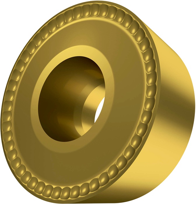 Drehwendeschneidplatte ISO RCMX 2006MOS-37:6630 D.6,5mm MT-CVD beschichtet Gold