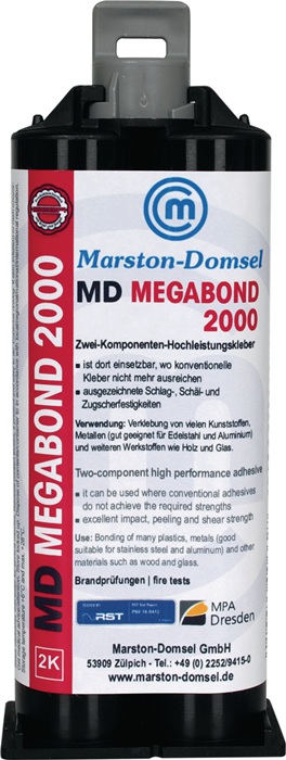 2K-Hochleistungskleber MD-Megabond 2000 50g milchig Doppelkart.MARSTON