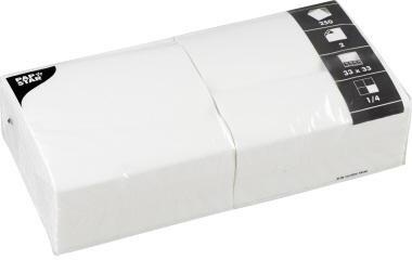 PAPSTAR Serviette 14486 33x33cm 2lagig weiß 250 St./Pack.