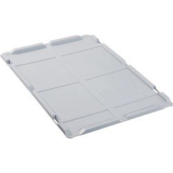 Stülpdeckel PP L600xB400mm grau f.Transportstapelkasten ALLIT