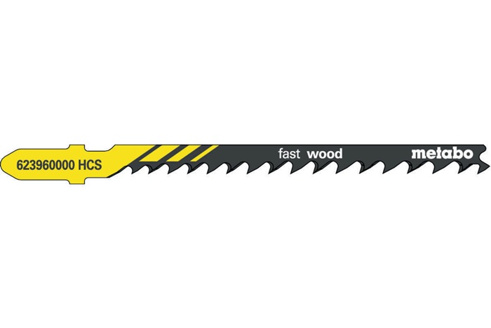 Stichsägeblätter fast wood Nutz-L.74mm Zahnt.4-5,2mm HCS geschl. geschr. 5St.