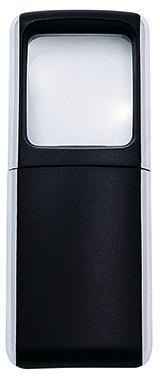 WEDO Lupe 2717501 4,7x11,8x1,4cm LED schwarz +Batterien