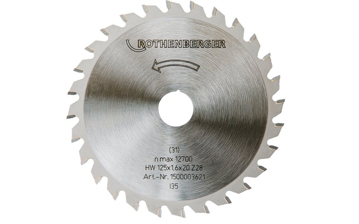 Sägeblatt DURACUT Uni AD 125mm Z.28 Bohr.20mm ROTHENBERGER