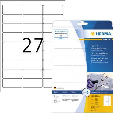 HERMA Namensetikett 4511 Seide 63,5x29,6mm ws 540 St./Pack.