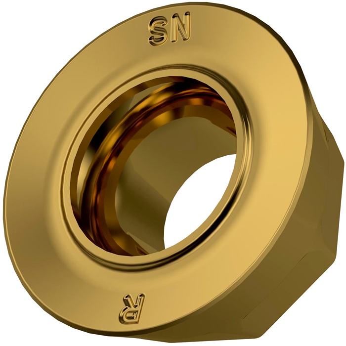 Fräswendeschneidplatte ISO RDMT 120500SN-R:M8330 D.5,5mm PVD beschichtet Gold