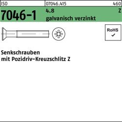 Senkschraube ISO 7046-1 PZ M4x12-Z 4.8 galv.verz. 2000St.
