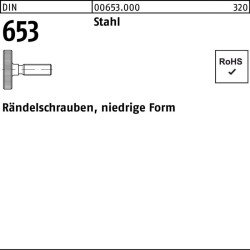 Rändelschraube DIN 653 niedrige FormM5x 40 Stahl 25 Stück
