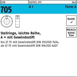 Stellring DIN 705 Gewindestift A 14x 25x 12 A 1 leichte Reihe 10Stück