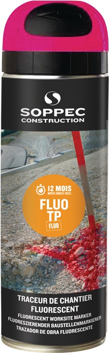 Baustellenmarkierspray FLUO TP neonpink 500ml Spraydose SOPPEC