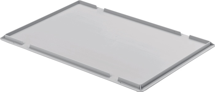 Auflagedeckel L600xB400mm hellgrau PP f.Beh.600x400mm UNISTA