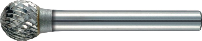 Frässtift KUD D.3mm Kopf-L.2,5mm Schaft-D.3mm HM Verz.Kreuz TECWERK