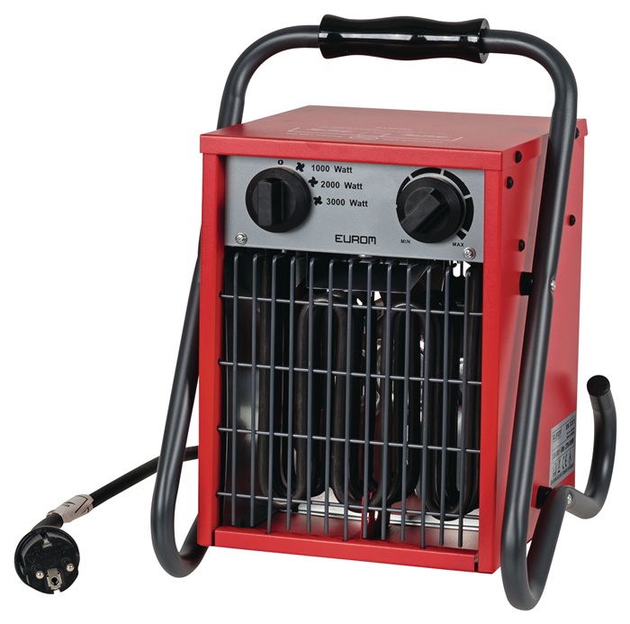 Elektroheizer 308,88 m³/h 1000/2000/3000 W 16 A EUROM