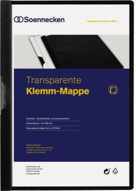 Soennecken Klemmmappe 3320 DIN A4 bis 30Blatt PVC schwarz