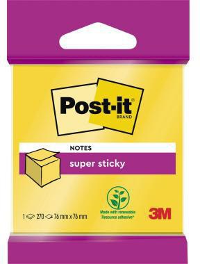 Post-it Haftnotiz Super Sticky 2014-S 76x76mm 270Bl. narzissengelb