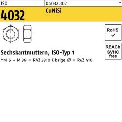 Sechskantmutter ISO 4032 M20 CuNiSi 25 Stück