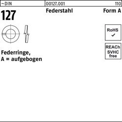Federring DIN 127 A 48 Federstahl 25 Stück