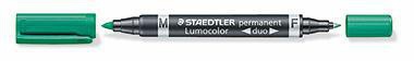 STAEDTLER Permanentmarker Lumocolor duo 348-5 0,6mm/1,5mm grün