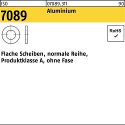 Unterlegscheibe ISO 7089 o.Fase 6 Aluminium 100 Stück