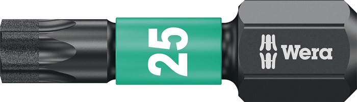 Bit 867/1 IMP DC T25 L.25mm 1/4 Zoll C6,3 Impaktor,DC Box m.10 Bits WERA