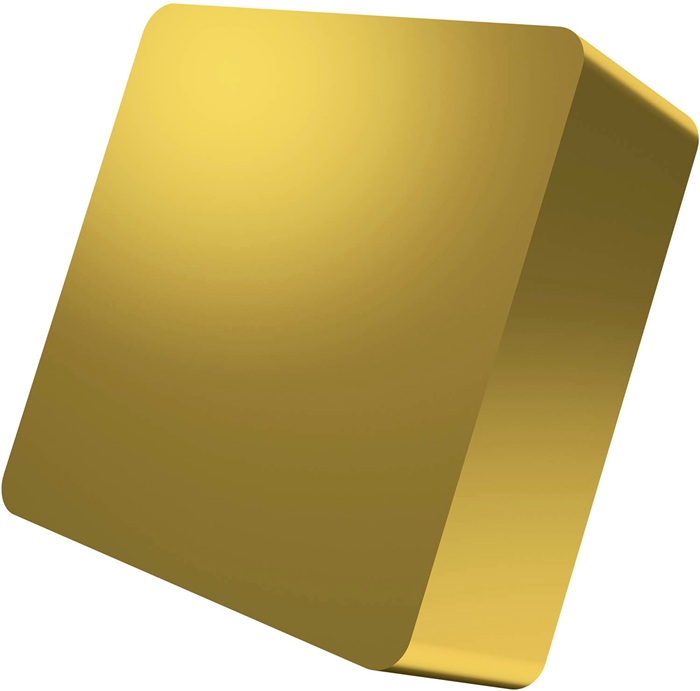 Fräswendeschneidplatte ISO SNUN 150412:M8330 Tiefe 13,5mm PVD beschichtet Gold