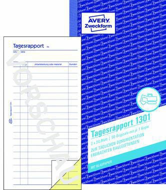 Avery Zweckform Bautagesbericht 1301 105x200 gelb 2x50Blatt