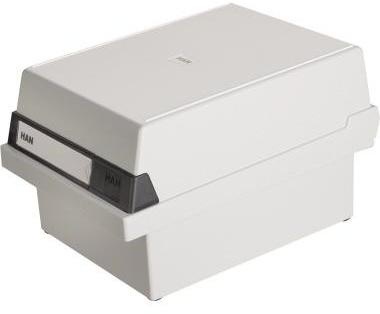 HAN Karteikasten 966-11 DIN A6 quer max. 800Karten PS lichtgrau