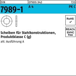 Unterlegscheibe DIN 7989-1 10/11x 20x8 A 4 100 Stück