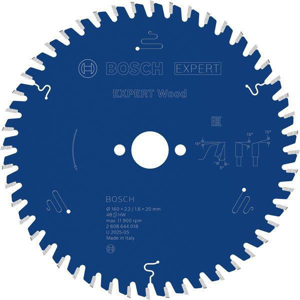 Kreissägeblatt Expert Wood AD 160mm Z.48 WZ Bohr.20mm Schnitt-B.2,2mm