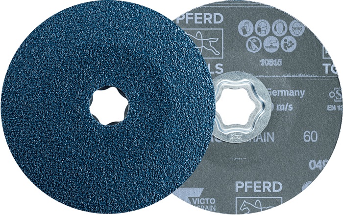Fiberscheibe Combiclick VICTOGRAIN D.125mm K.60 Stahl,Guss,Aluminium/NE-Metall