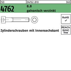 Zylinderschraube ISO 4762 Innen-6kt M24x85 8.8 galv.verz. 10St.