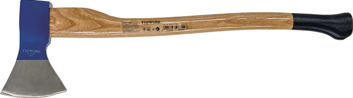 Holzaxt Rheinische Form 1600g stahlgeschmiedet Eschenkuhfuß TECWERK