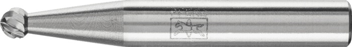 Frässtift KUD D.4mm Kopf-L.3mm Schaft-D.6mm HM Verz.3 PLUS PFERD