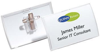 DURABLE Namenschild Click Fold 821419 90x54mm tr 25 St./Pack