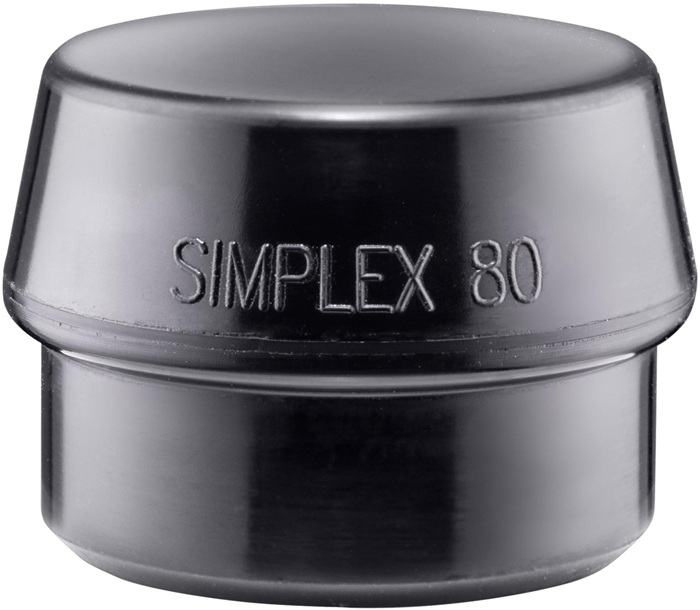 Schonhammerkopf SIMPLEX Kopf-Ø 80mm Gum.schwarz mittelh.HALDER