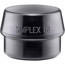Schonhammerkopf SIMPLEX Kopf-Ø 80mm Gum.schwarz mittelh.HALDER