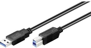 Goobay USB Kabel 93654 USB 3.0 3m A/B-Stecker schwarz