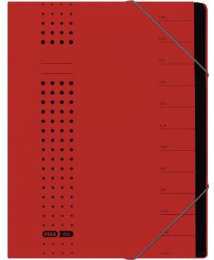 ELBA Ordnungsmappe chic 400001993 DIN A4 12Fächer Karton rot
